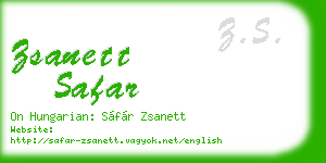 zsanett safar business card