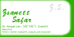 zsanett safar business card